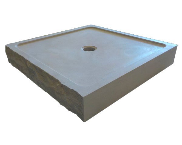 Solid shower tray in limestone - Comblanchien Light Honed Solid shower tray in limestone - Comblanchien Light Honed