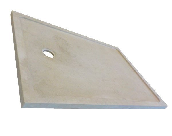 Stone shower tray - 9 different colors - Charmot Light Honed