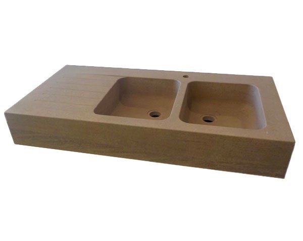 Limestone sink 2 bowls - Charmot Golden Honed