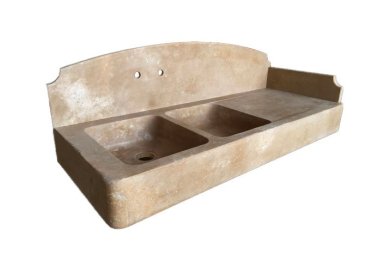 Evier en pierre de Bourgogne Lauris 2 bacs - Lanvignes Antiquaire