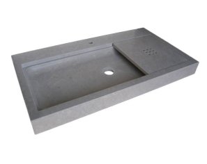 Kitchen sink in limestone - Bleu de Lignières Honed