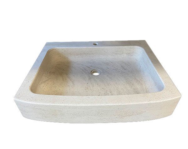 Rounded stone sink - Charmot Light Honed