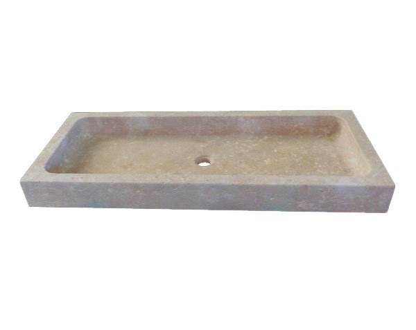 Countertop sink for kitchen - Lanvignes Golden-Yellow Aged