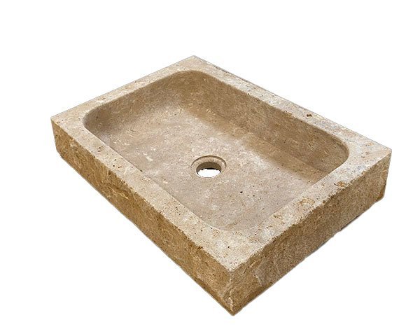 Vasque sur-mesure pierre de Lanvignes Doré-Jaune Vieilli