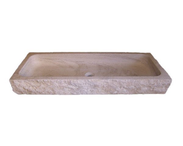 Uzès Washbasin in limestone - Charmot Light Honed finish
