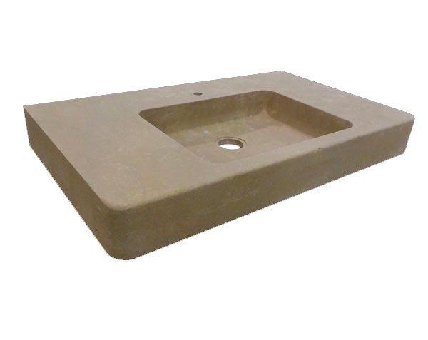 Lavabo en pierre - Salle d'eau - Lanvignes Doré-Jaune Vieilli