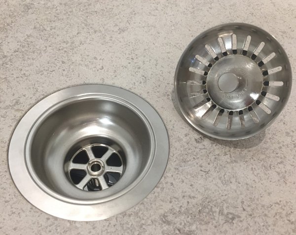 Bonde à panier Nickel Satiné