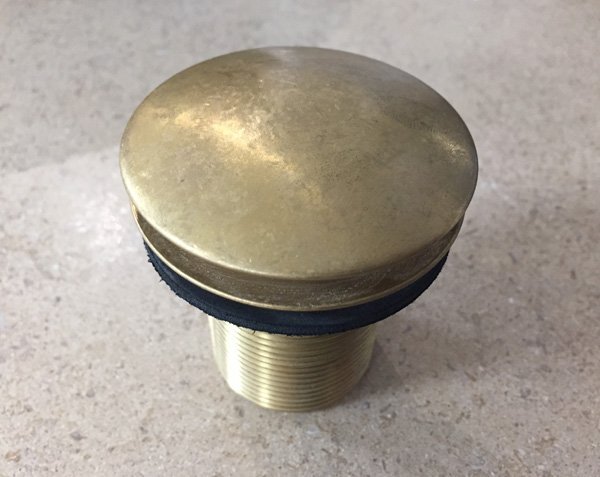 Click-clack plug for washbasin - Aged brass