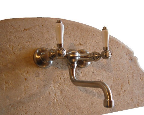 Low Spout Faucet in Satin Nickel