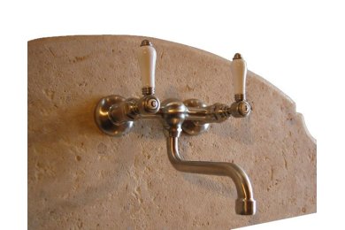 Robinet Bec Bas Nickel Satiné - Crédence en pierre Robinet Bec Bas Nickel Satiné - Crédence en pierre