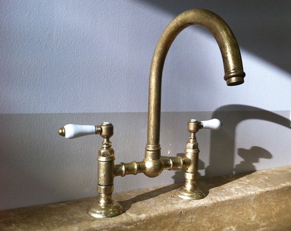 Bridge Mixer in Aged Brass Bridge Mixer in Aged Brass