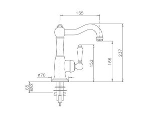 Robinet pour vasque - Schéma technique Robinet pour vasque - Schéma technique