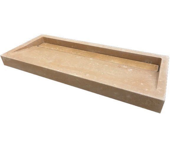 Double gutter basin - Lanvignes Golden Yellow Aged Double gutter basin - Lanvignes Golden Yellow Aged