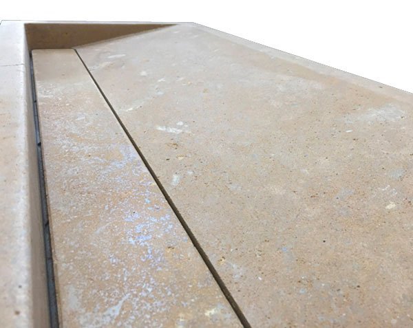 Vanity top with drainage - Lanvignes Golden-Yellow Aged