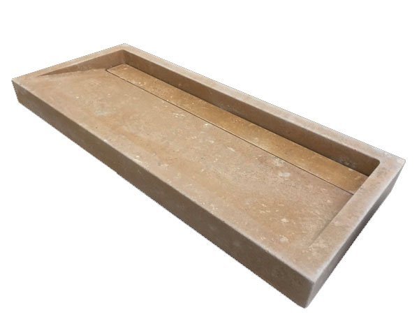 Channel sink for bathroom - Lanvignes Golden-Yellow Aged