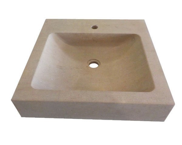 Concave basin in stone - Charmot Golden Honed