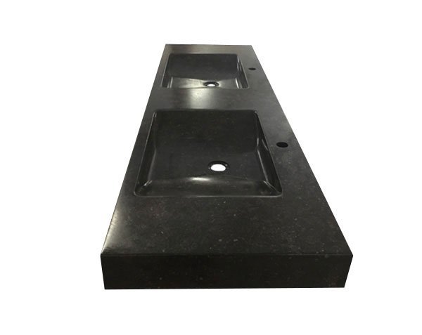 Black stone sink - Belgian Blue Stone Honed