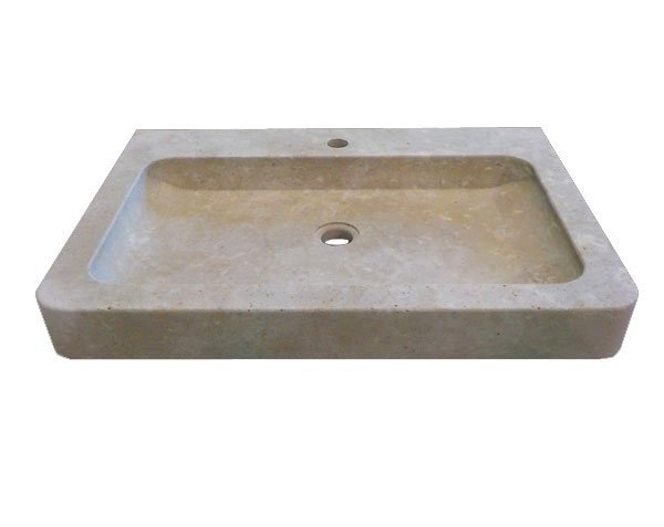 Limestone washbasin - Lanvignes Golden Yellow Aged