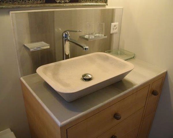 Vasque en pierre de Bourgogne Lourmarin  - Charmot Clair Adouci Vasque en pierre de Bourgogne Lourmarin  - Charmot Clair Adouci