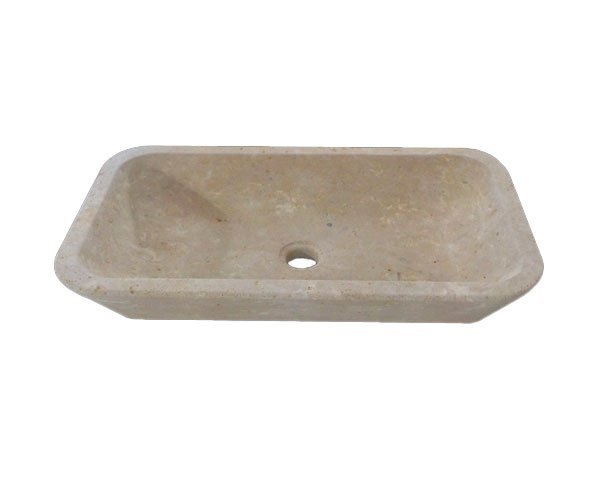Flared Stone Basin - Lanvignes Golde-Yellow Aged