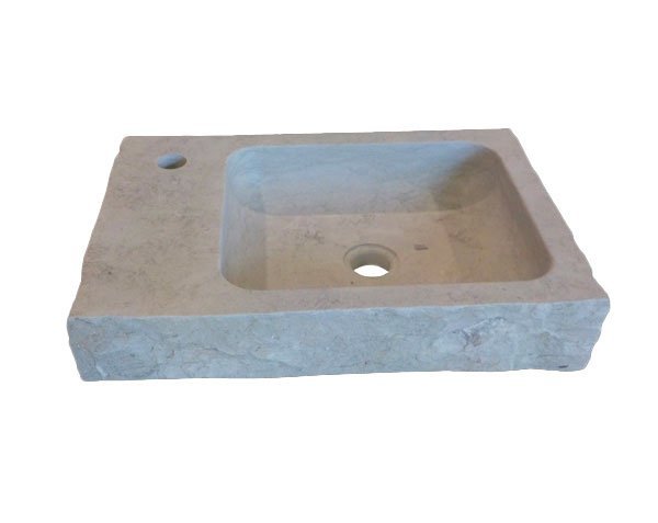 Stone Sink for Bathroom - Bleu de Lignières Honed Stone Sink for Bathroom - Bleu de Lignières Honed