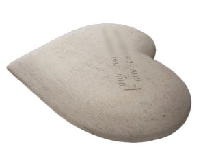 Funeral heart in stone - To engrave Funeral heart in stone - To engrave