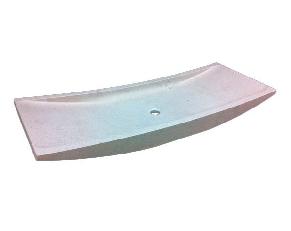 Modern sink in Burgundy limestone - Charmot Light Honed