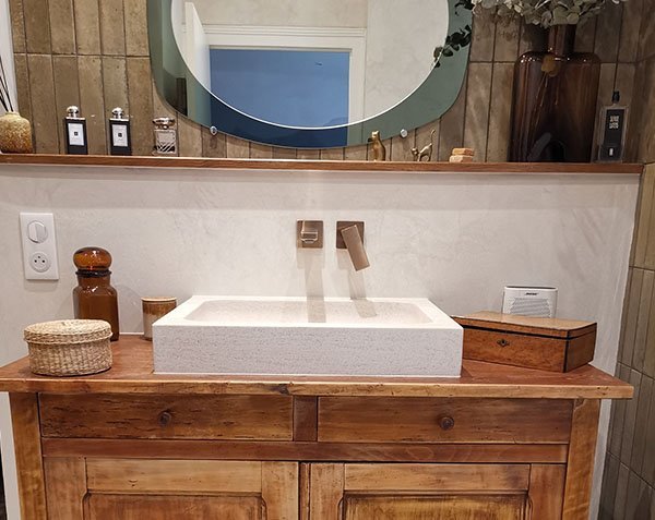 Stone Hand Basin - Charmot Light Honed