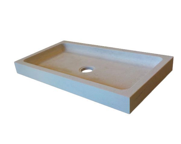 Pierre Vasque rectangulaire - Charmot Clair Adouci