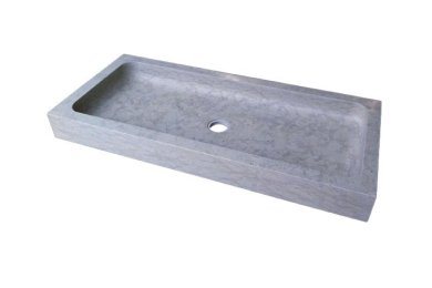 Vasque rectangle en pierre de Bourgogne  - Bleu de Lignières Adouci Vasque rectangle en pierre de Bourgogne  - Bleu de Lignières Adouci
