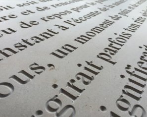 Engraving - Commemorative plaque in natural stone Engraving - Commemorative plaque in natural stone