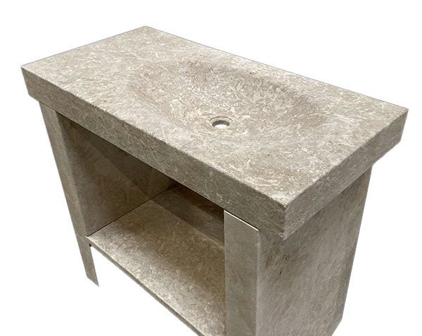 Nuits Washbasin - Ampilly Limestone Aged Finish Nuits Washbasin - Ampilly Limestone Aged Finish