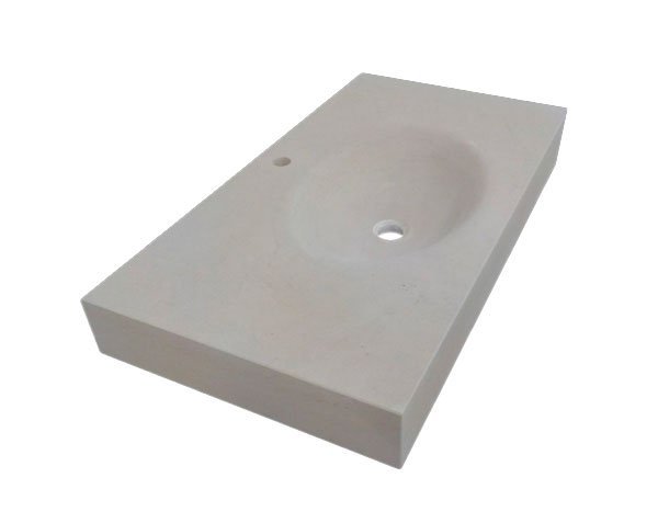 Round Vessel Sink - Comblanchien Light Honed