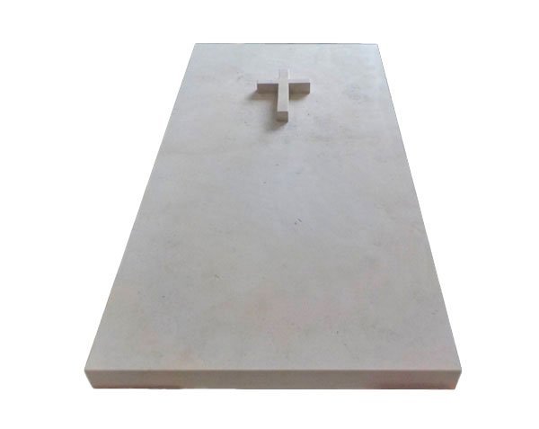 Pierre tombale Blanche - Semond Clair Veiné Adouci