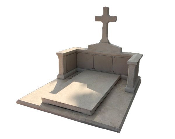 Double Vault in Natural Stone - Softened Veined Light Semond Double Vault in Natural Stone - Softened Veined Light Semond