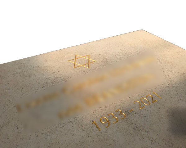 Star of David in gold leaf