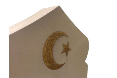 Pierre tombale musulman - Croissant musulman en feuille d'or Pierre tombale musulman - Croissant musulman en feuille d'or