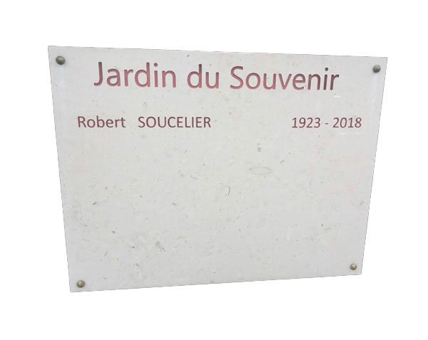 Memorial Garden plaque