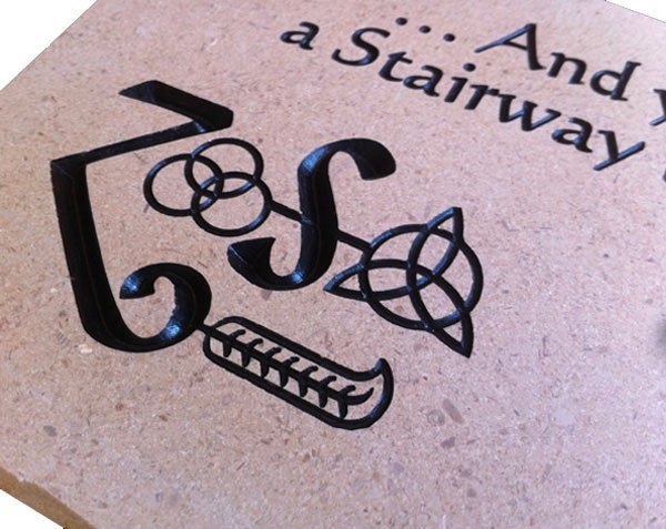 Burial name plate - Natural stone