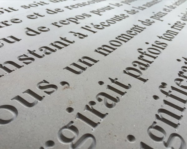 Engraving - Natural stone commemorative plaque Engraving - Natural stone commemorative plaque