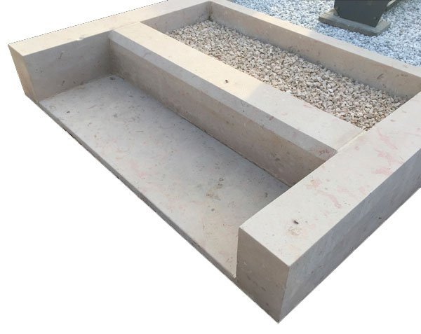 Tombstone with prayer desk - Comblanchien Slightly Spotted Honed