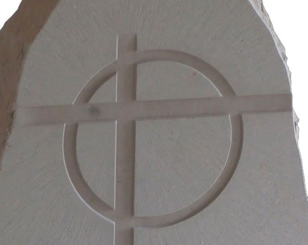 Headstone in natural stone