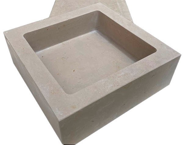 Funeral urn Burgundy limestone Funeral urn Burgundy limestone