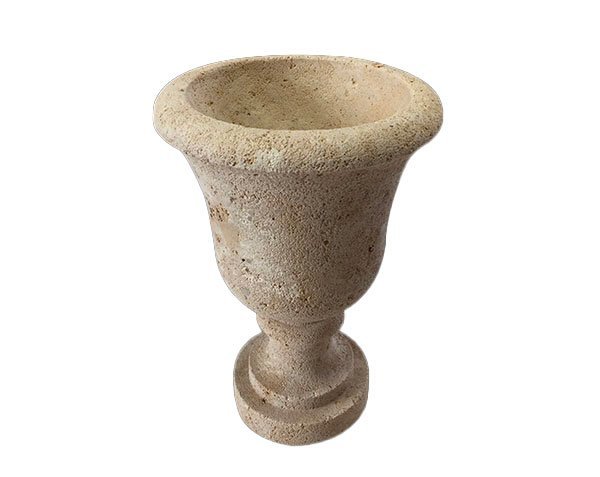 Vase Pierre - Pierre de Bourgogne Lanvignes Doré-Jaune Vieilli Vase Pierre - Pierre de Bourgogne Lanvignes Doré-Jaune Vieilli