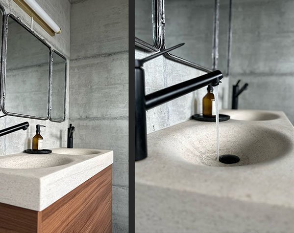 Bathroom with Charmot Light Honed finish Bathroom with Charmot Light Honed finish