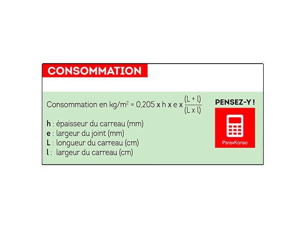 Grout consumption for natural stone Grout consumption for natural stone
