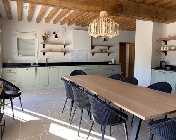 Light Stone Kitchen Floor - Charmot Monastery Finish