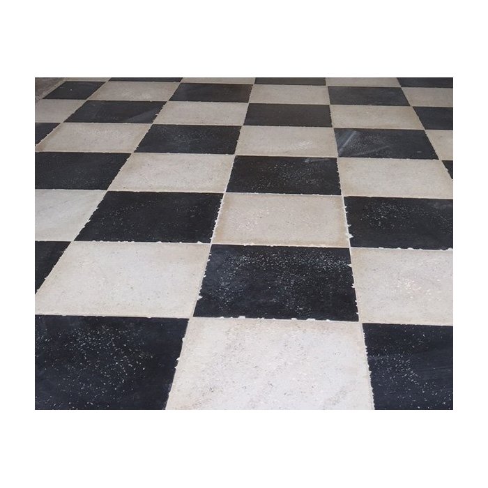 Dallage à damier - Noir et blanc｜Fabricant français