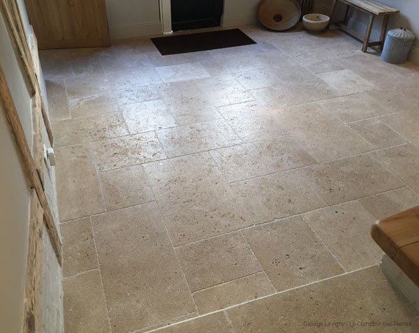 Burgundy Limestone Flooring Lanvignes Monastery Finish Opus VI