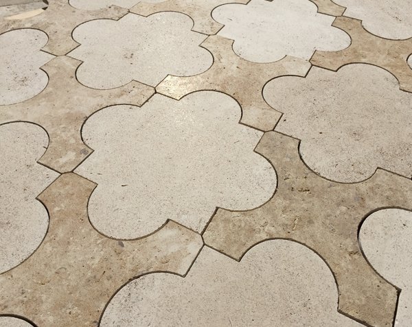 Saint Sauveur Flooring Burgundy Limestone - Exceptional Natural Stone Paving - Semond Light Veined and Lanvignes Golden-Yellow